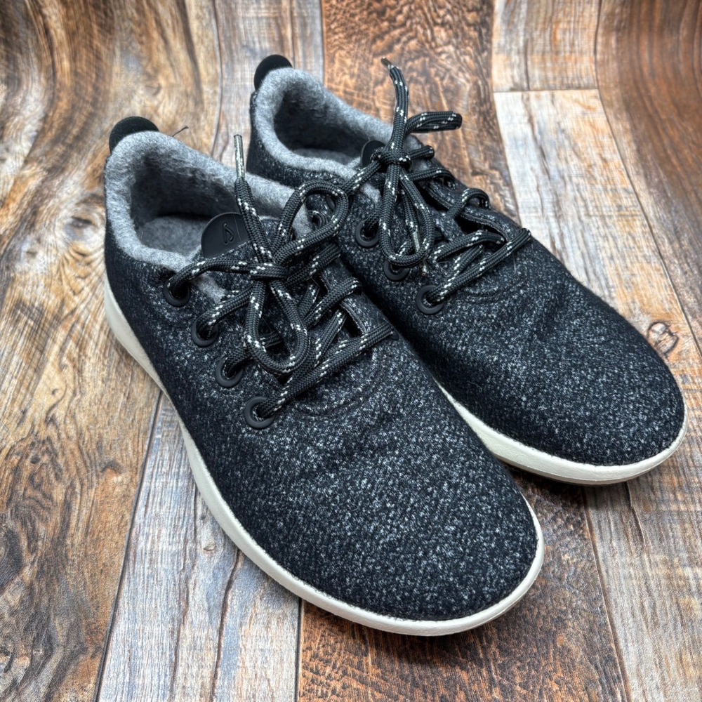 Allbirds Wool Runner Mizzles Womens 9 Natural Black Weather Repellent Sneakers